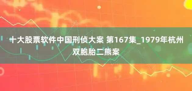 十大股票软件中国刑侦大案 第167集_1979年杭州双胞胎二熊案